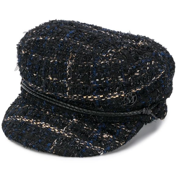 Maison Michel Abby tweed baker boy hat